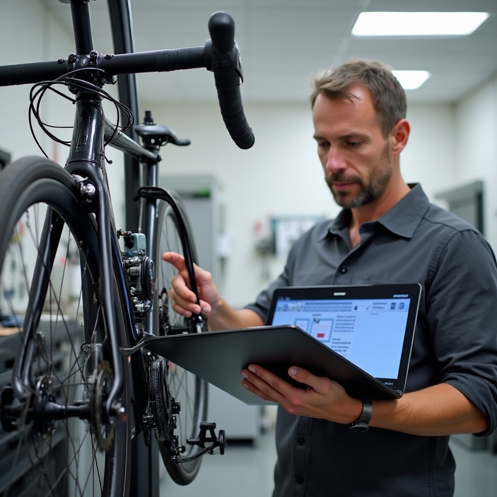 Configuración de transmisión electrónica Shimano Di2 en bicicleta de carretera